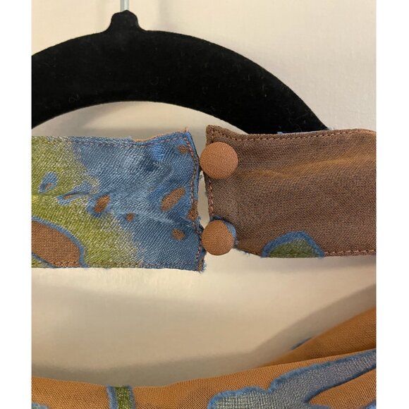 ASOS DESIGN halter midi dress in blue floral devore, size 8 - Picture 5 of 9